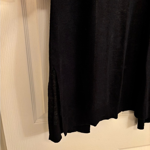 Talbots Black Open Knit Cardigan with Roll Up Sleeves - Picture 6 of 12